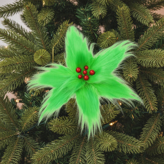 35cm Green Furry Flower