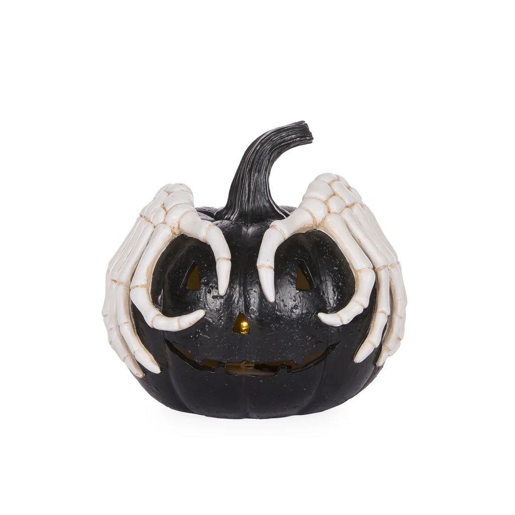 LED Pumpkin with Skeleton mask