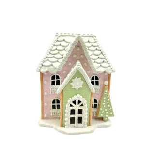 Pastel Gingerbread House Led