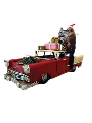 Christmas Aussie Red Sedan with Kookaburra