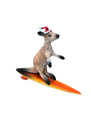 Christmas Ornament - Surfing Kangaroo 12cm