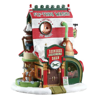 Lemax Reindeer Grooming Barn