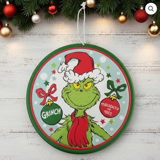 30cm Round Metal Sign Green Character W/Hat