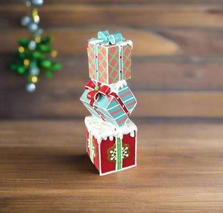 Joyful Christmas Gift Tower 36cm