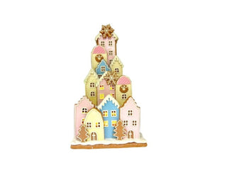 Pastel Flat Gingerbread House LED