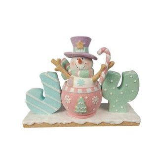 Pastel Joy Snowman Decor