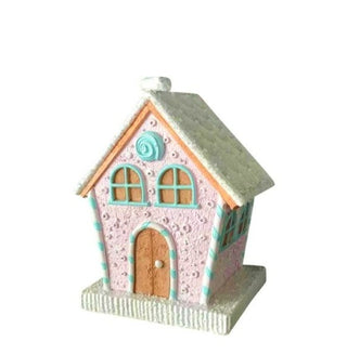 Mini Pastel pink Gingerbread House LED