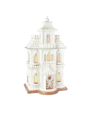 XXL White Mansion LED Christmas Decoration | Online Christmas Store | Rudolph & Co