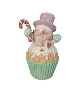 Pastel Cupcake Snowman