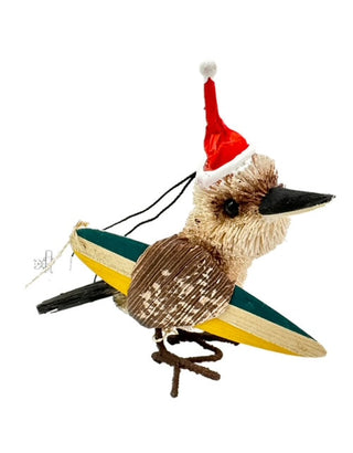 Kookaburra with surfboard Christmas Ornament | Online Christmas Store | Rudolph & Co